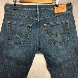 Levis Mens 501 Original Fit Blue Jeans size 36x30 Button Fly Cotton Denim